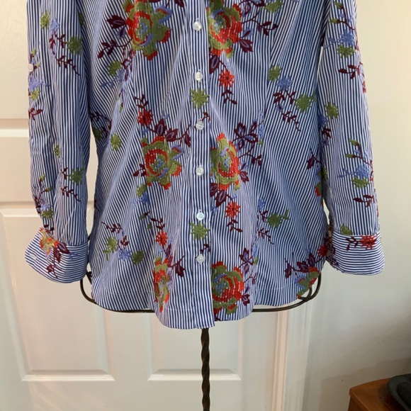 Finley Blue Striped Floral Tunic - Picture 3 of 9